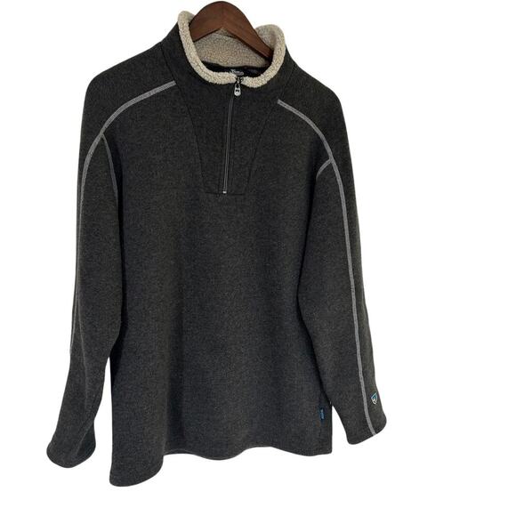 KUHL Women’s Alfpaca 1/4 Zip Gray Pullover Fleece Size L Ourdoors Activewear - Picture 1 of 8